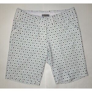 Peter Millar Wicking Golf Shorts Women’s 4 Performance Stretch White Green Gray